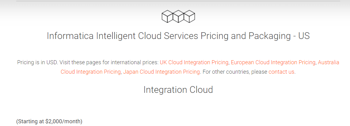 Informatica Pricing.